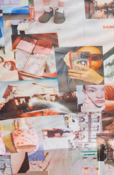 Sandy Liang Jed Mood Board Print Micro Miniskirt In Moodboard