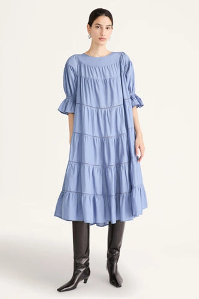 Shop Merlette Paradis Dress In Slate Blue