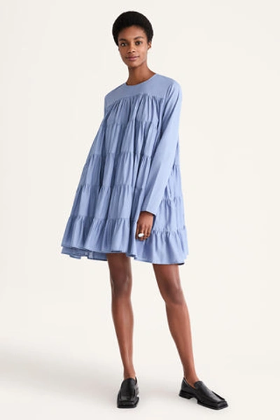 Shop Merlette Soliman Dress In Slate Blue