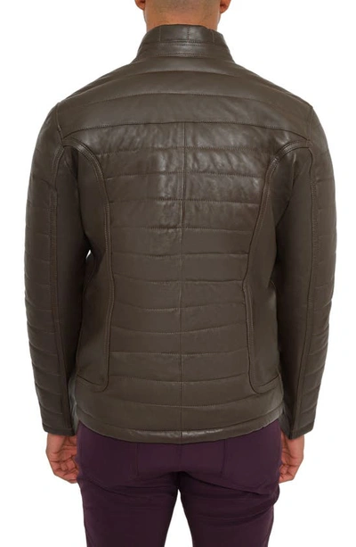 Pino By Pinoporte Quilted Leather Jacket In Midnight Forest