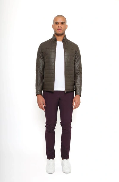Pino By Pinoporte Quilted Leather Jacket In Midnight Forest
