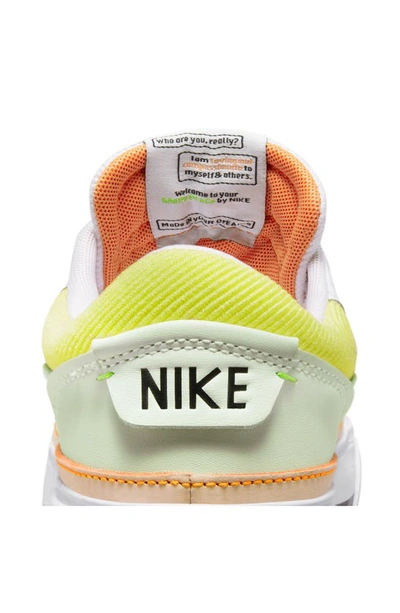 Shop Nike Court Legacy Lift Sneaker In White/ Action Green-pearl Pink
