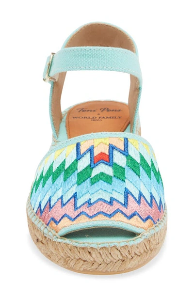 Shop Toni Pons Love Embroidered Espadrille Sandal In Rainbow
