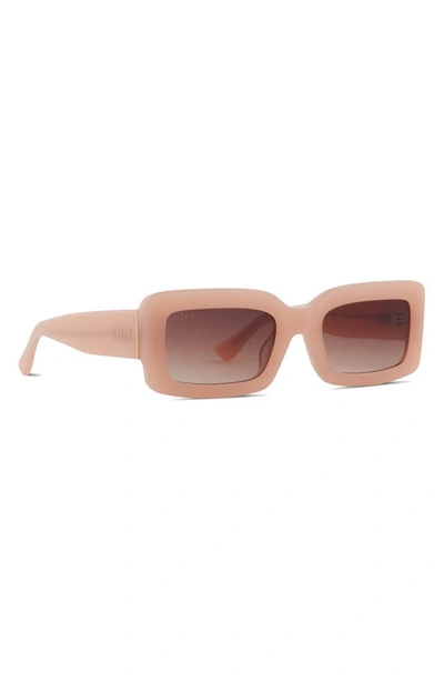 Diff Indy 51mm Gradient Rectangular Sunglasses In Brown Gradient
