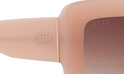 Diff Indy 51mm Gradient Rectangular Sunglasses In Brown Gradient