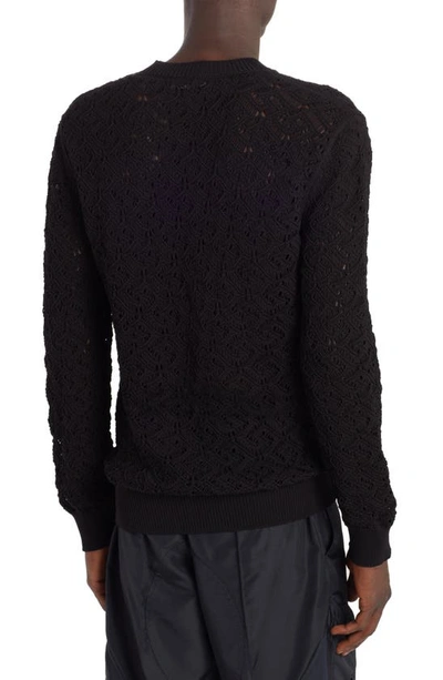 Versace Silk And Cotton Blend Sweater In Black