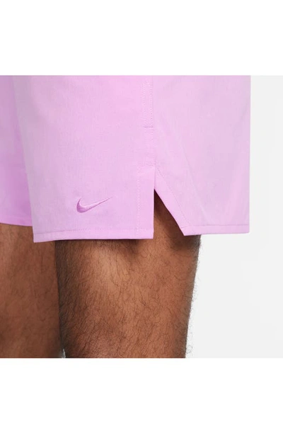 Shop Nike Dri-fit Unlimited 5-inch Athletic Shorts In Rush Fuchsia/ Black