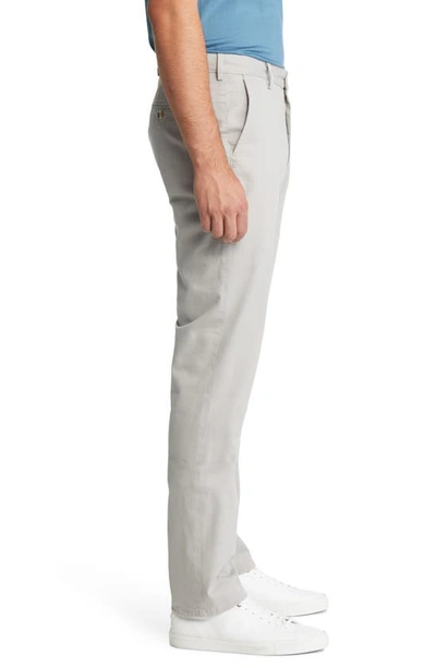 Shop Peter Millar Pilot Flat Front Stretch Cotton Twill Pants In Mountain Grey