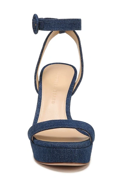 Shop Veronica Beard Darcelle Ankle Strap Stiletto Sandal In Mountain Blue