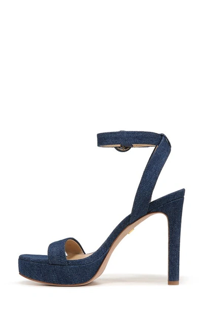 Shop Veronica Beard Darcelle Ankle Strap Stiletto Sandal In Mountain Blue