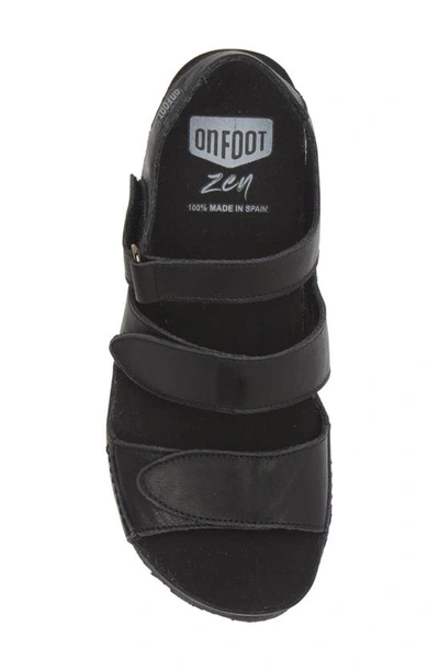 On Foot 201 Slingback Platform Sandal In Negre Black