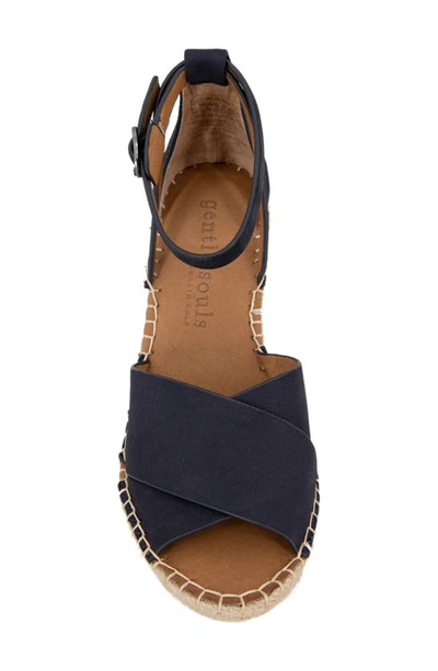 Shop Gentle Souls Signature Charli X Wedge Sandal In Navy