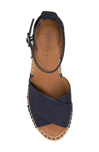 Shop Gentle Souls Signature Charli X Wedge Sandal In Navy