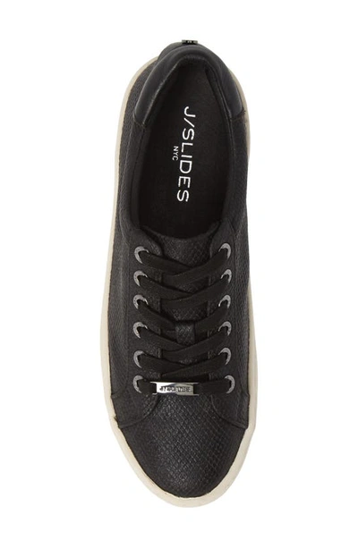 Shop Jslides Hippie Platform Sneaker In Black Lux Fabric