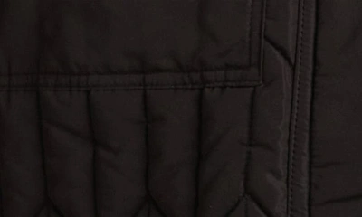 Shop Andrew Marc Herringbone Quilted Coat In Black