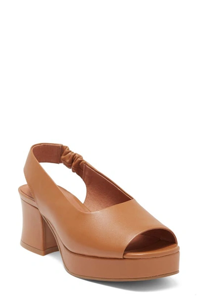 Jeffrey Campbell Extendo Slingback Platform Sandal In Tan