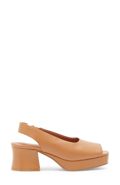 Jeffrey Campbell Extendo Slingback Platform Sandal In Tan