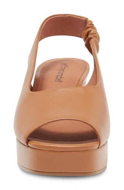 Jeffrey Campbell Extendo Slingback Platform Sandal In Tan
