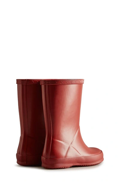 Shop Hunter Kids' First Classic Rain Boot In Military Red