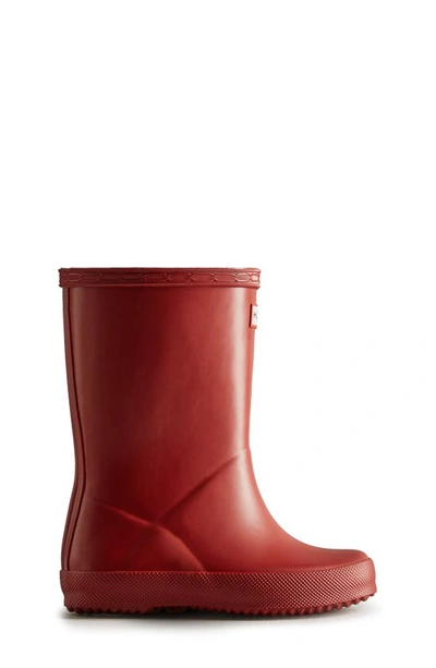 Shop Hunter Kids' First Classic Rain Boot In Military Red