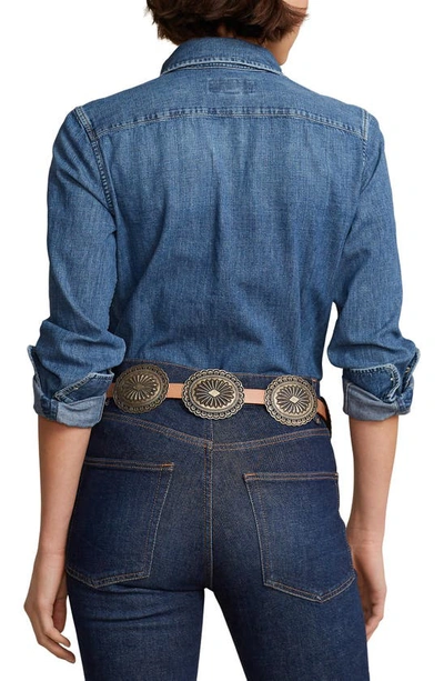 Polo Ralph Lauren Long Sleeve Button Front Shirt In Merced Wash