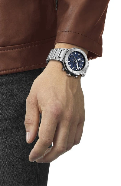 Shop Tissot T-race Chronograph Bracelet Watch, 45mm In Grey