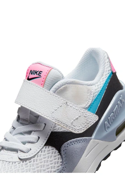 Shop Nike Kids' Air Max Systm Sneaker In White/ Blue Lightning