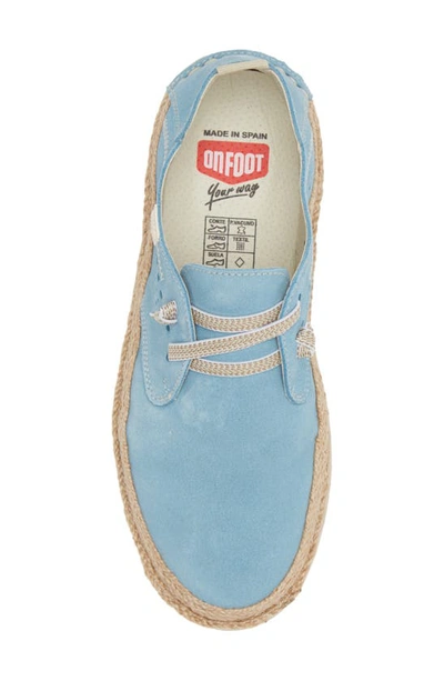 Shop On Foot Silken Perforated Sneaker In Celeste Light Blue
