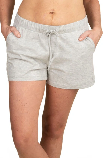 Shop Bravado Designs Lounge Maternity/nursing Shorts In Medium Grey Heather