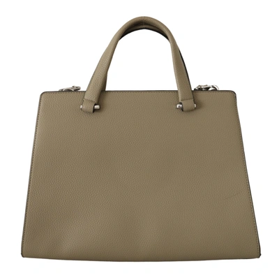Shop Karl Lagerfeld Sage Green Leather Tote Women's Bag