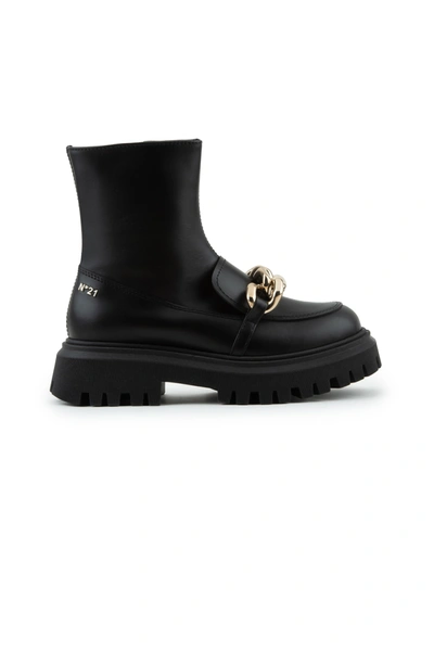 Shop N°21 Black Boots With Chain
