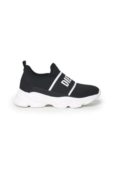 Shop Diesel Serendipity Black Low Sock Sneakers