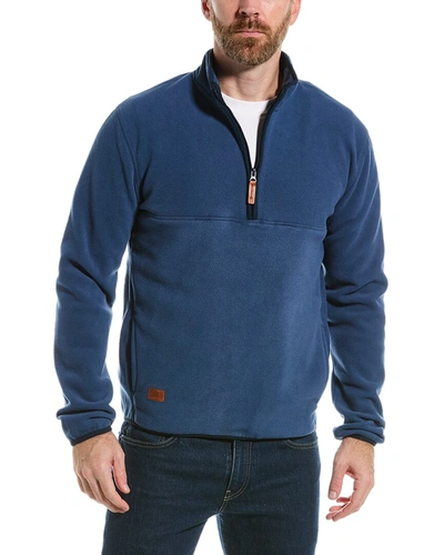 Shop Point Zero Fleece Quarter-zip Pullover In Blue