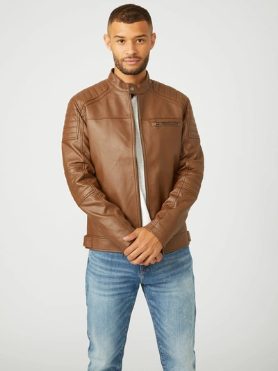 Guess Factory Daniel Faux-leather Biker Jacket In Multi | ModeSens