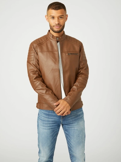Guess Factory Daniel Faux leather Biker Jacket In Multi ModeSens