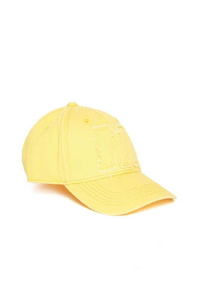 Shop Marni Yellow Baseball Cap With Big M Logo