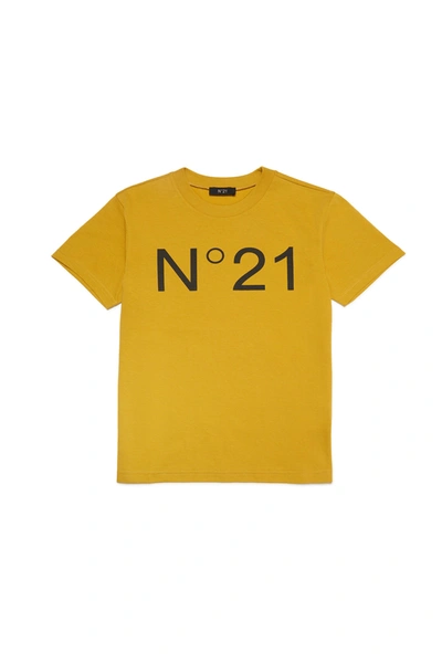 Shop N°21 Yellow Jersey T-shirt With Logo