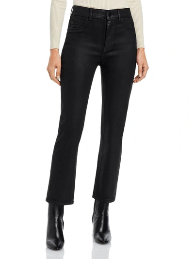 Shop Dl1961 Patti Womens Denim High Rise Straight Leg Jeans In Black