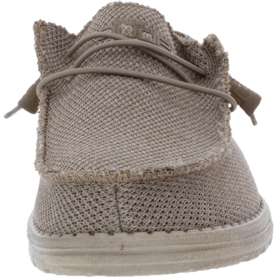 Shop Hey Dude Wally Sox Mens Knit Ankle Slip-on Sneakers In Grey