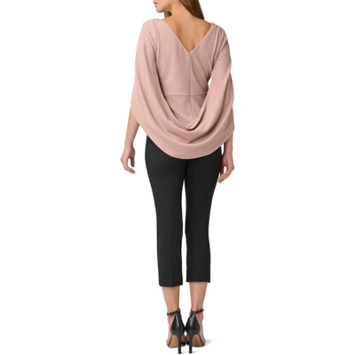 Shop Adrianna Papell Womens Metallic Cape Sleeves Blouse In Pink
