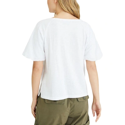 Shop Sanctuary Daydream Womens Eyelet Puff Sleeve T-shirt In White