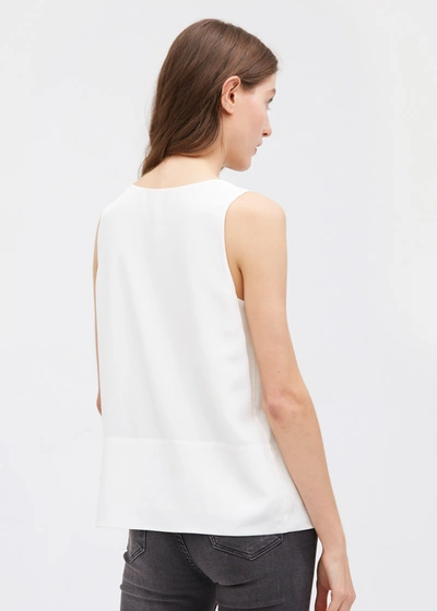 Shop Lilysilk V Neck Sleeveless Silk Camisoles Natural In White