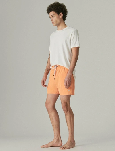 Shop Lucky Brand Mens 6" Stretch Swim Short In Orange