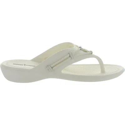 Shop Minnetonka Silverthorn Prism Womens Slip On Thong Slide Sandals In White