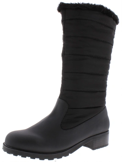 Shop Trotters Benji High Womens Water Resistant Quilted Winter Boots In Black