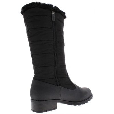 Shop Trotters Benji High Womens Water Resistant Quilted Winter Boots In Black