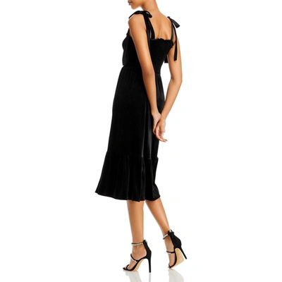 Shop Lucy Paris Womens Tie Shoulder Calf Midi Dress In Black