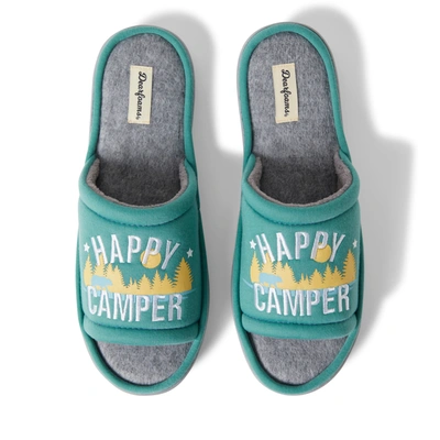 Dearfoams Men's Lennox Sweatshirt Camp Slide Slippers Men's Shoes In Green