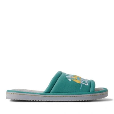 Dearfoams Men's Lennox Sweatshirt Camp Slide Slippers Men's Shoes In Green