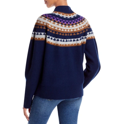 Shop Theory Womens Fairisle Wool Blend Pullover Sweater In Blue